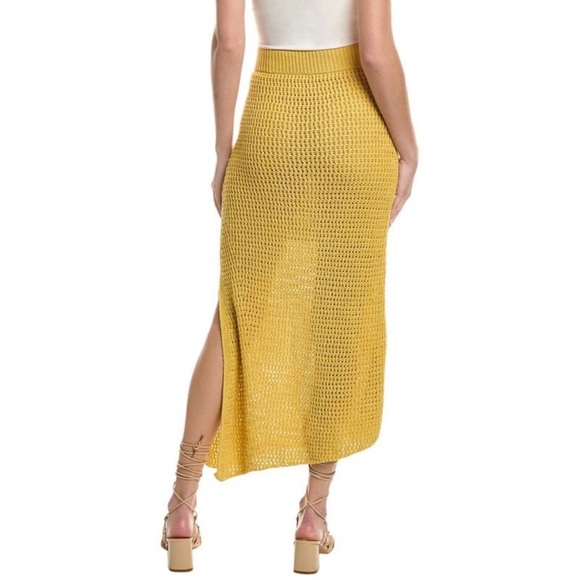 RARE A.L.C. Womens Yellow Knit Caleb Midi Skirt NWT - Picture 3 of 5